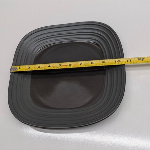 Mikasa Swirl Square Graphite Gray Dinner Plate 10 3/4" Modern Design - Picture 7 of 10